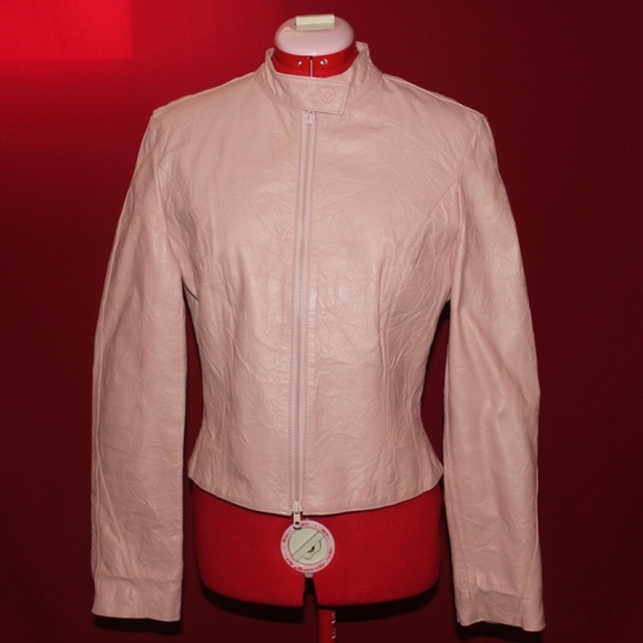 Vintage Danier Leather Jacket 💖BABYPINK💖 - Picture 6 of 9